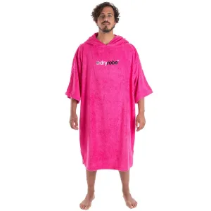 Dry Robe Short Sleeve Towel Robe Pink Large