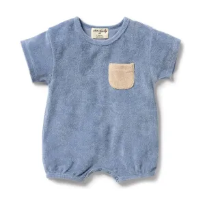 Dusty Blue Organic Terry Growsuit