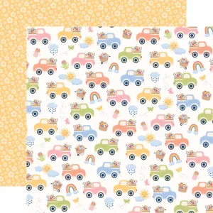 Echo Park - Blossoms and Bees - 12x12 Single Sheet - Spring Day Trucks