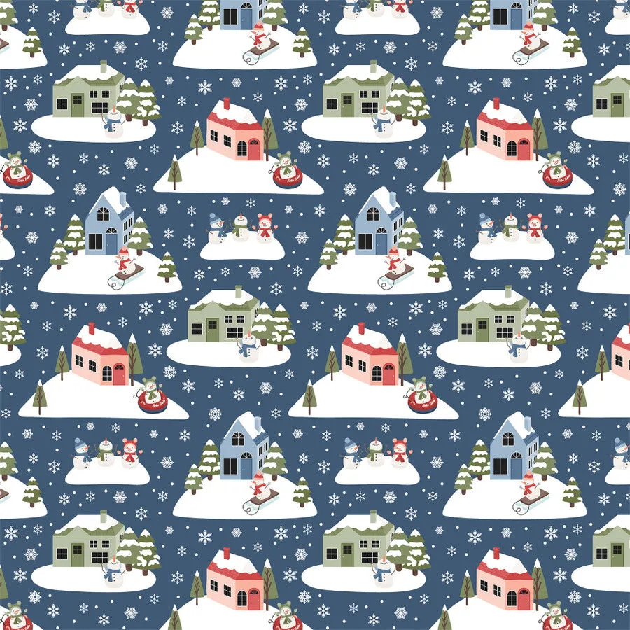 Echo Park - Chilling With My Snowmies - 4x4 Journaling Cards 12x12 Patterned Paper