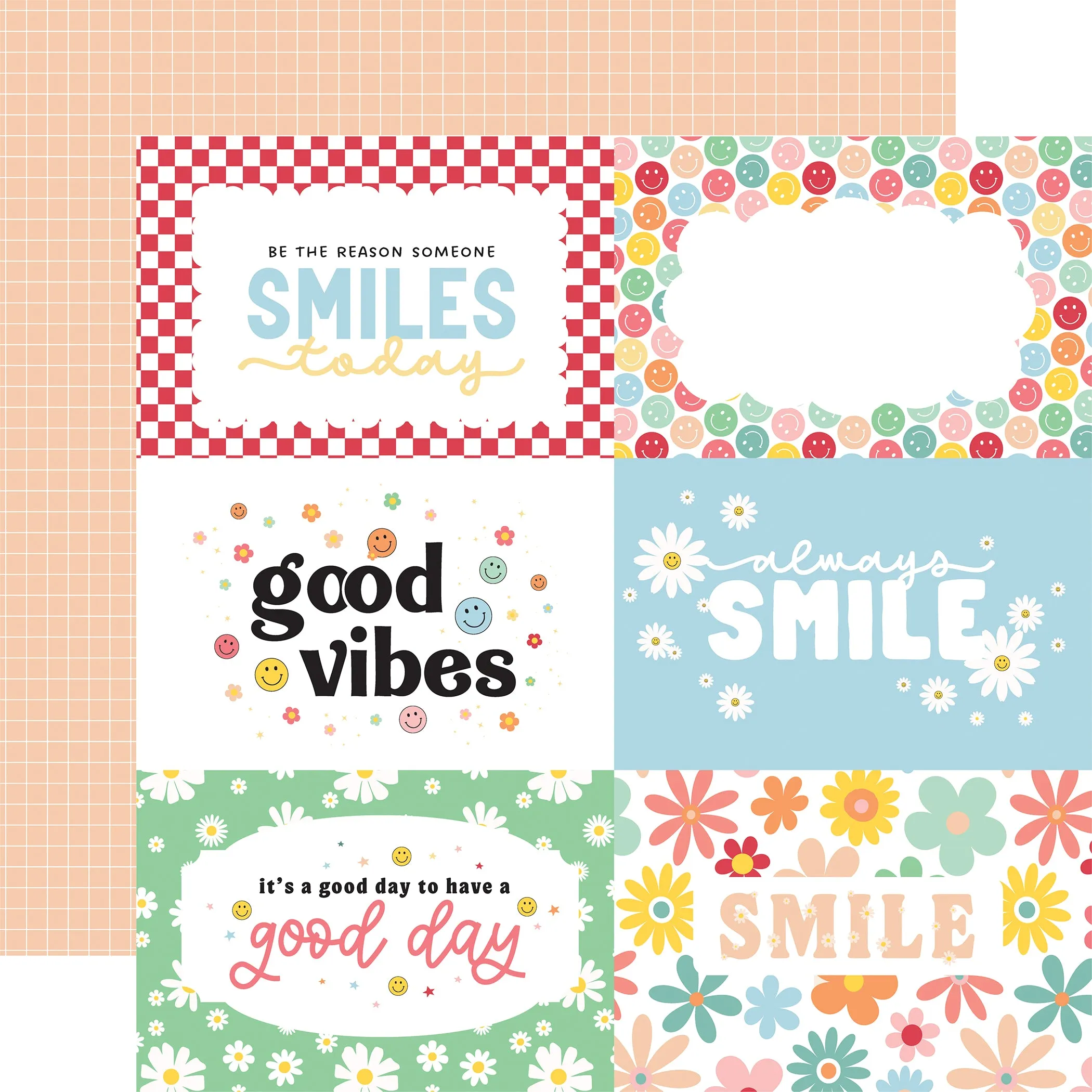 Echo Park - Have A Nice Day - 12x12 Single Sheet / 6x4 Journaling Cards