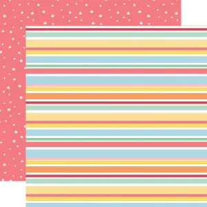 Echo Park - Have A Nice Day - 12x12 Single Sheet / Smile Today Stripes