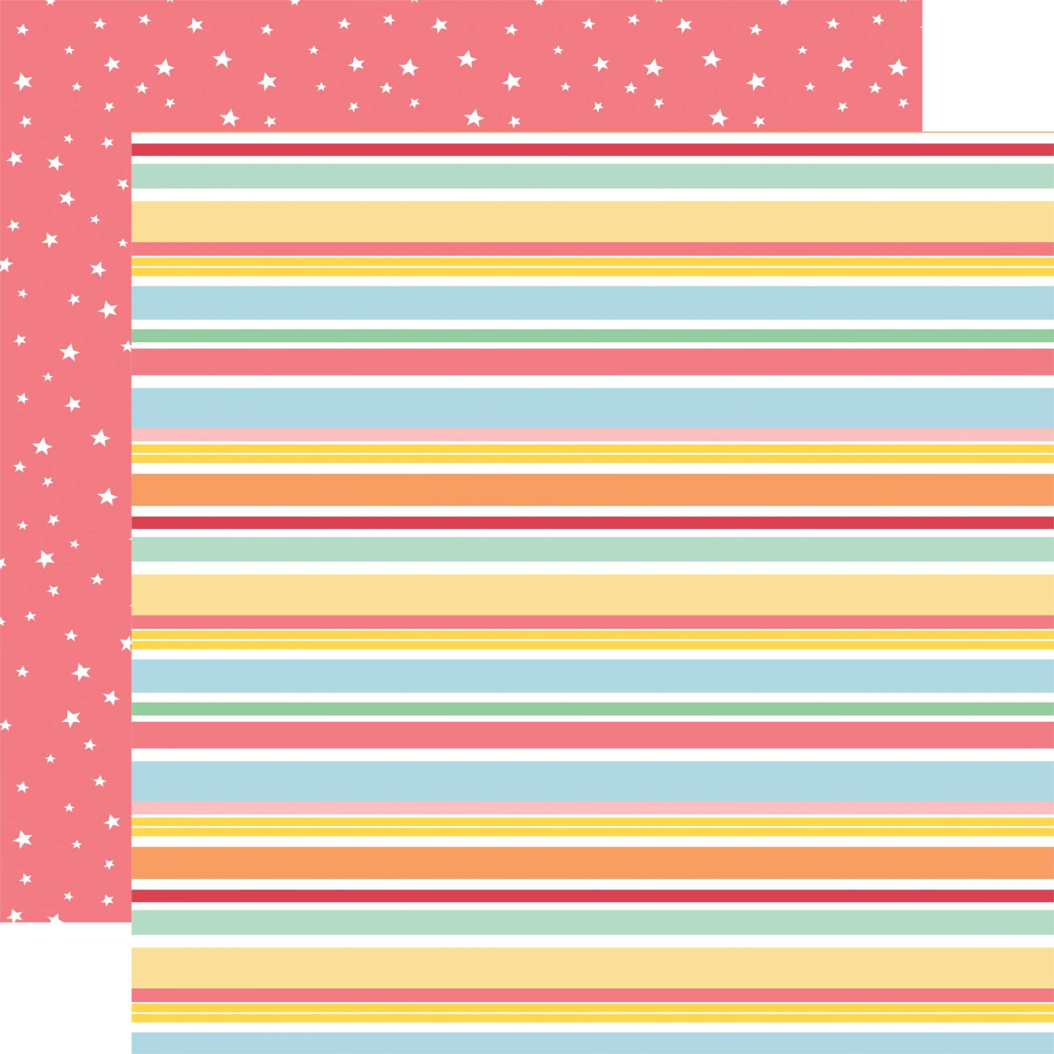 Echo Park - Have A Nice Day - 12x12 Single Sheet / Smile Today Stripes