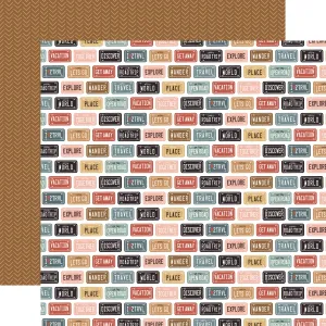 Echo Park - Let's Take The Trip - 12x12 Single Sheet / Road Trip Plates