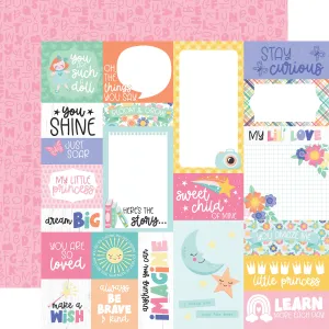 Echo Park - My Little Girl - 12x12 Single Sheet / Multi Journaling Cards