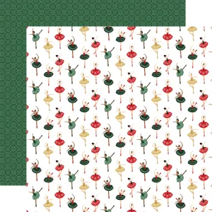 Echo Park - Nutcracker Christmas - 12x12 Single Sheet / Festive Ballerinas