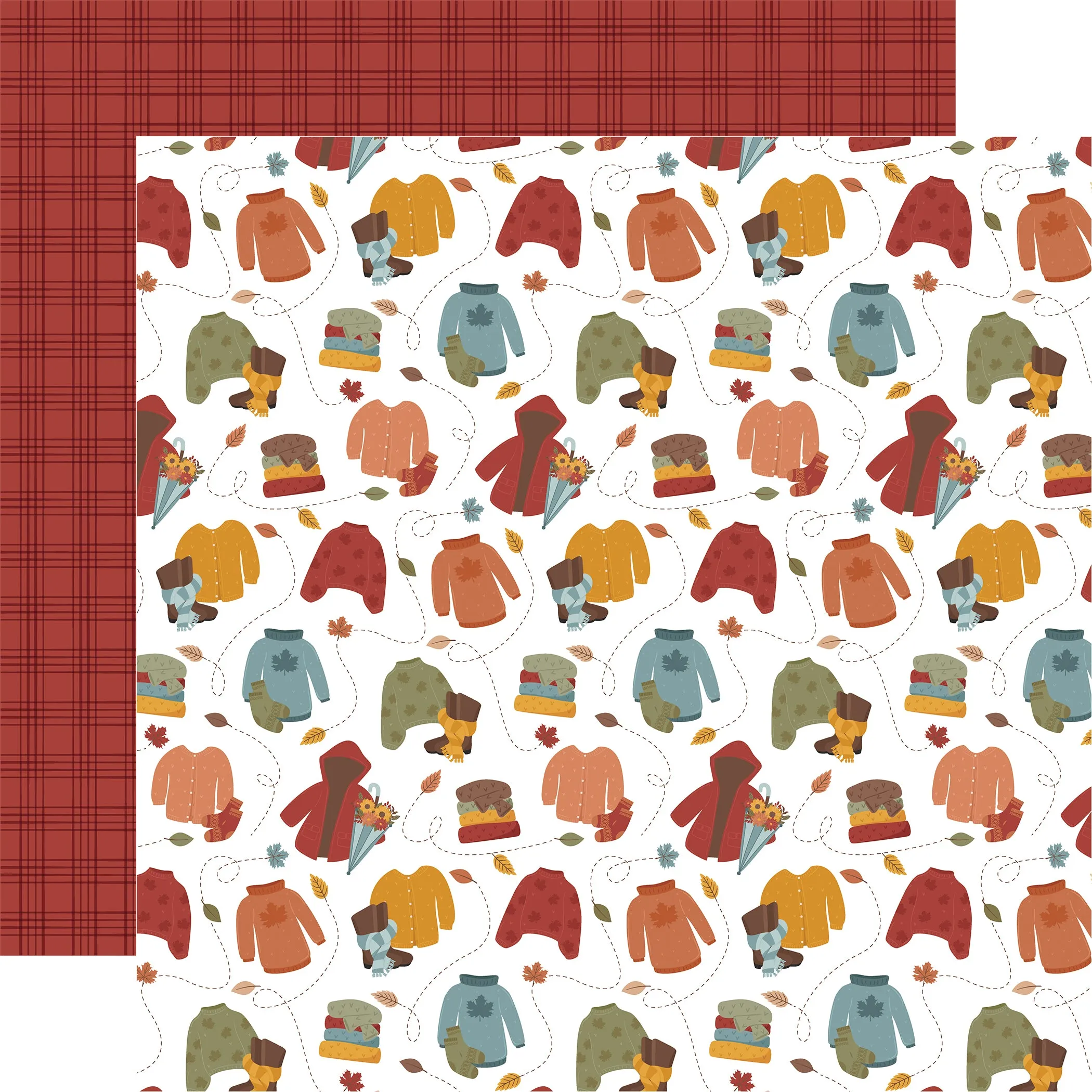 Echo Park - Sweater Weather - 12x12 Single Sheet / Cozy Sweaters