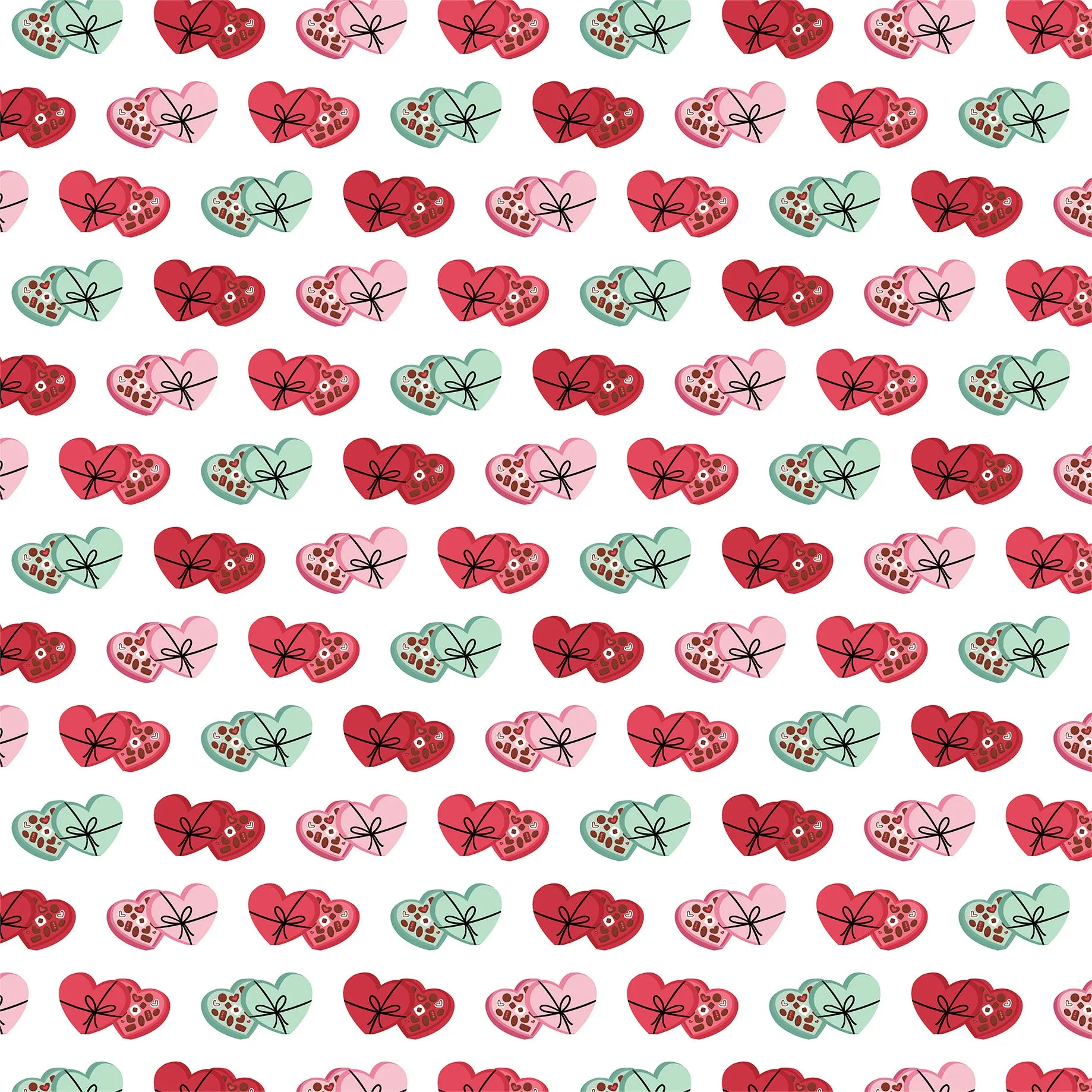 Echo Park - Valentine's Day - 12x12 Single Sheet / I Love You Chocolates