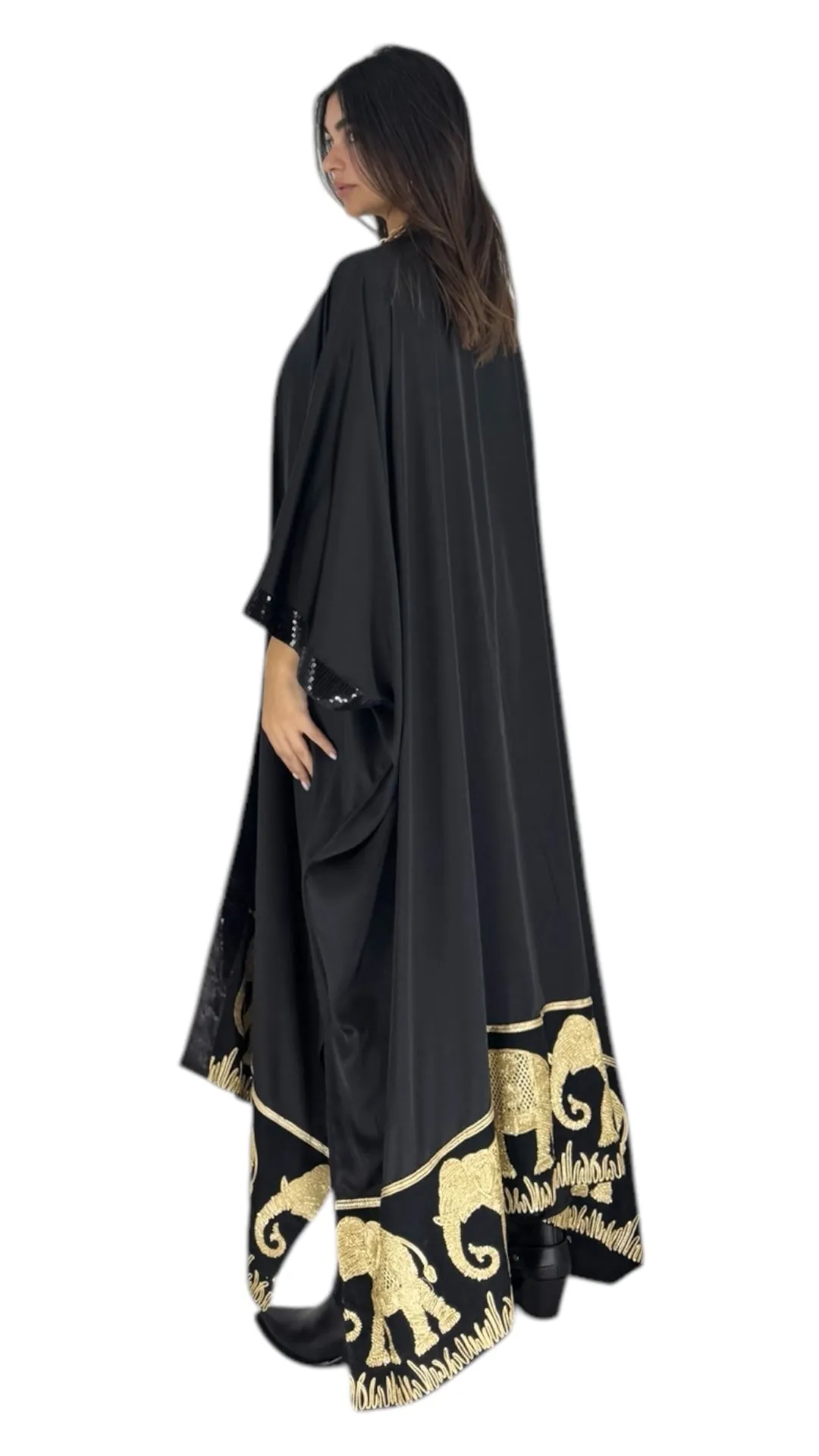 Elephant black abaya