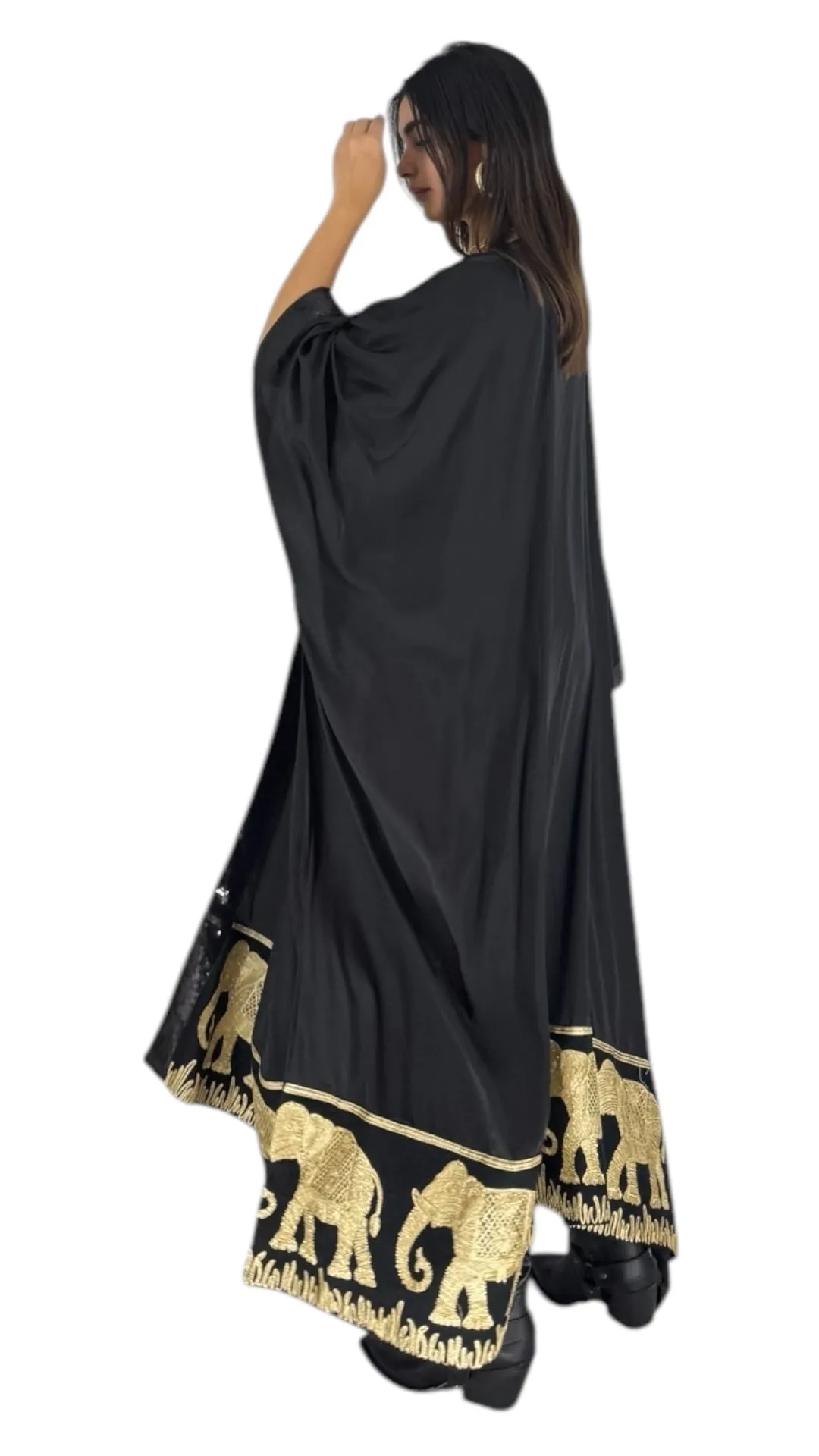 Elephant black abaya
