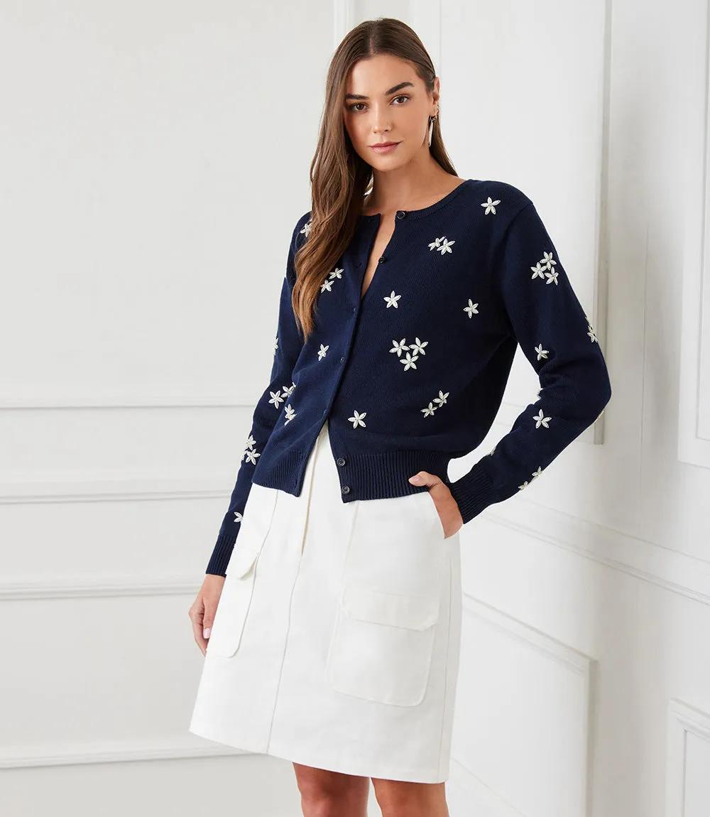 Embellished Cardigan Sweater
