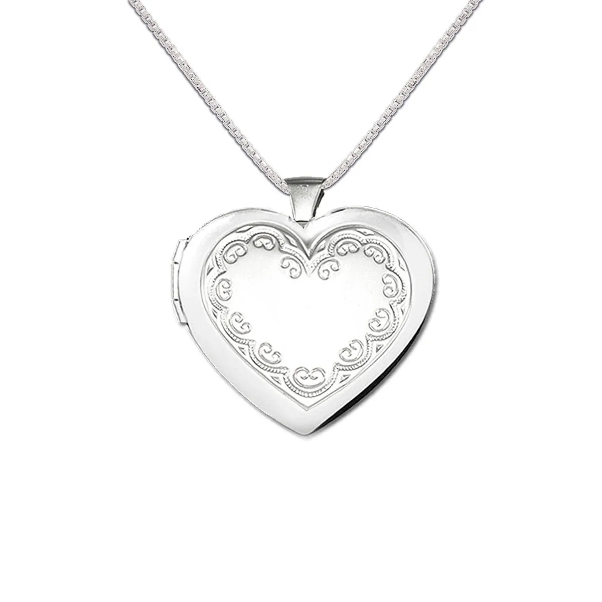 Embellished Heart Locket Necklace