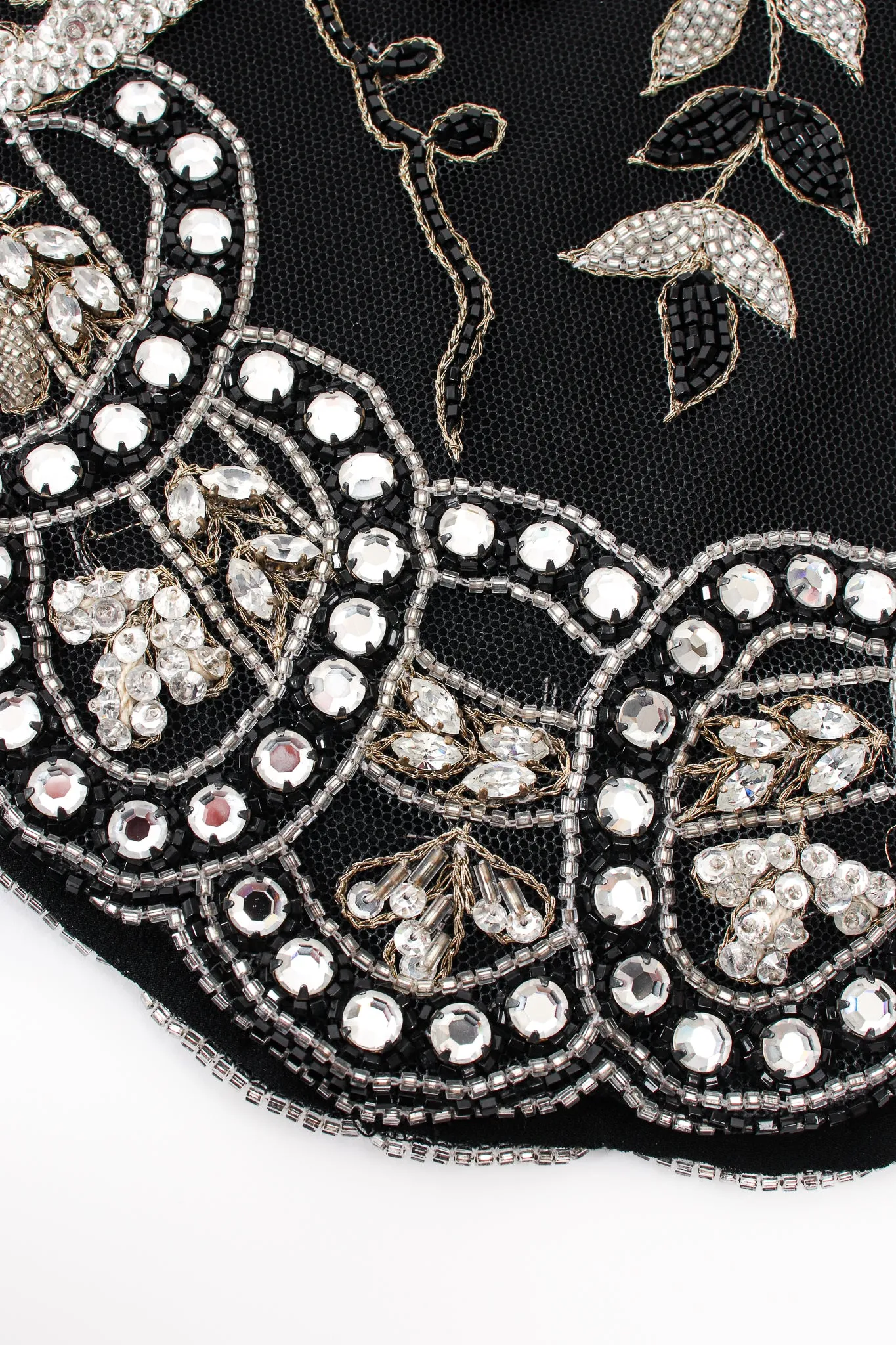 Embellished Mesh Mini Skirt