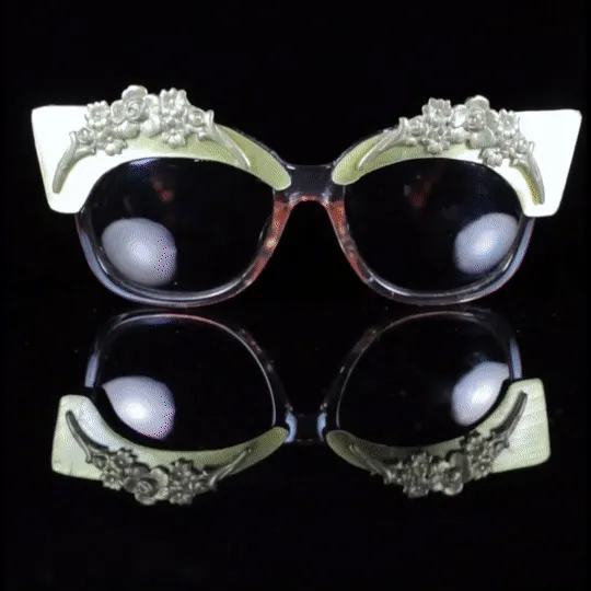 Embellished Pink & Gold Sunglasses