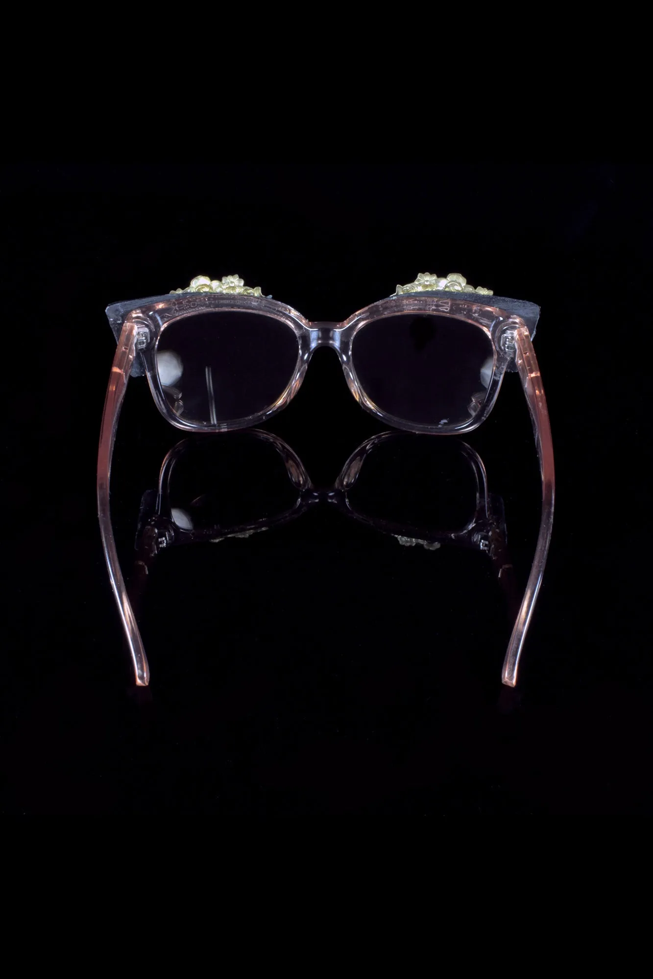 Embellished Pink & Gold Sunglasses