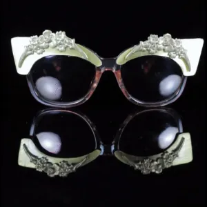 Embellished Pink & Gold Sunglasses