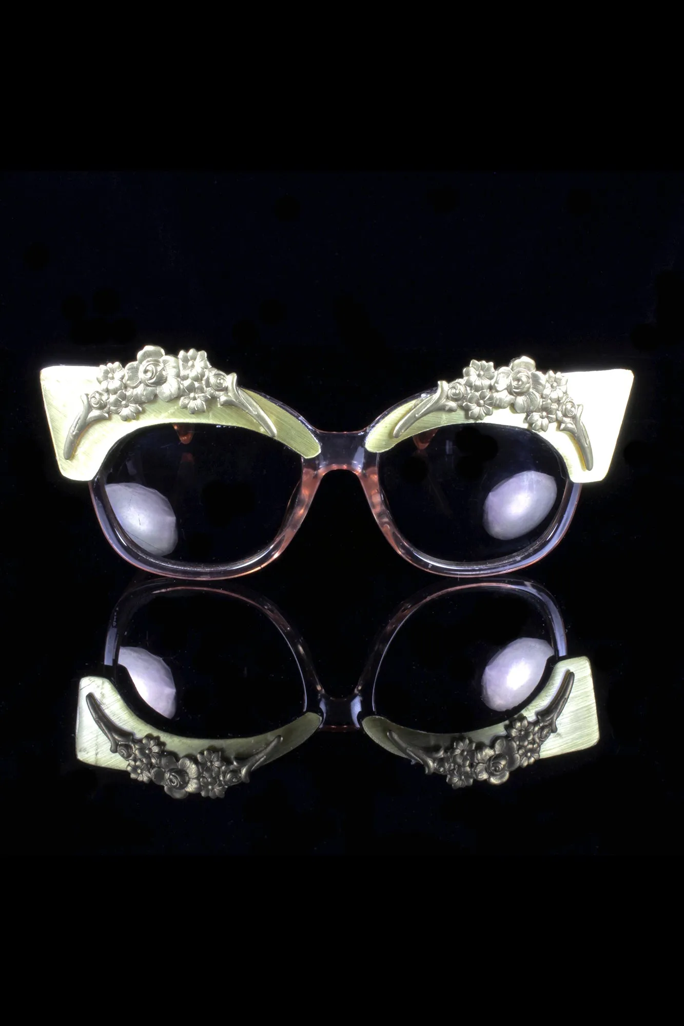 Embellished Pink & Gold Sunglasses