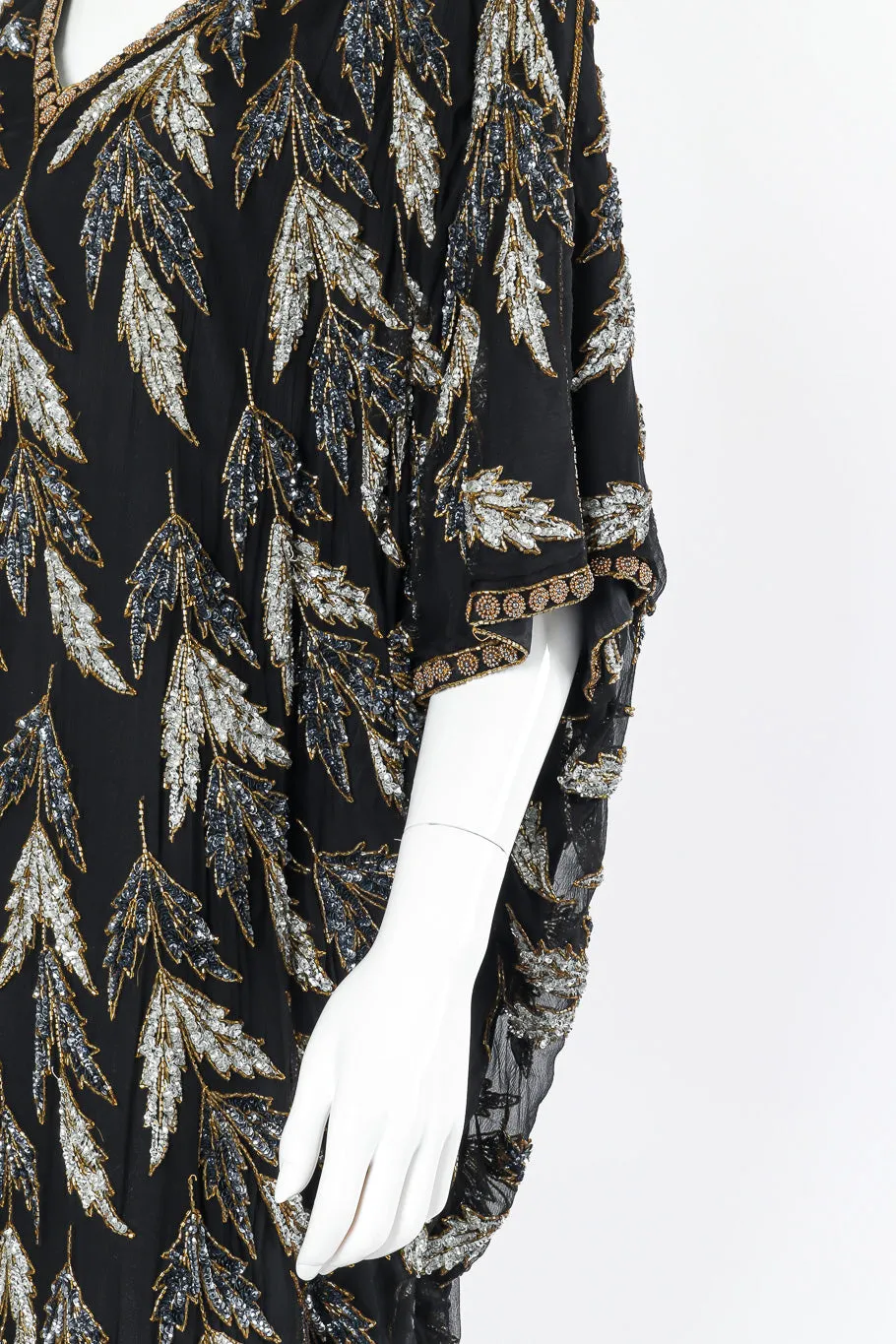 Embellished Silk Caftan