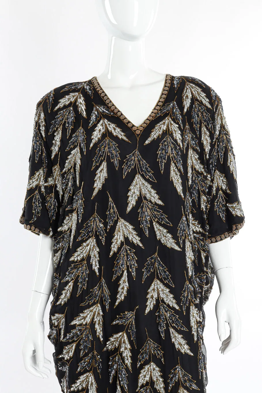 Embellished Silk Caftan