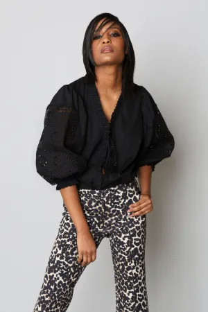 Embellished Sleeve Blouse