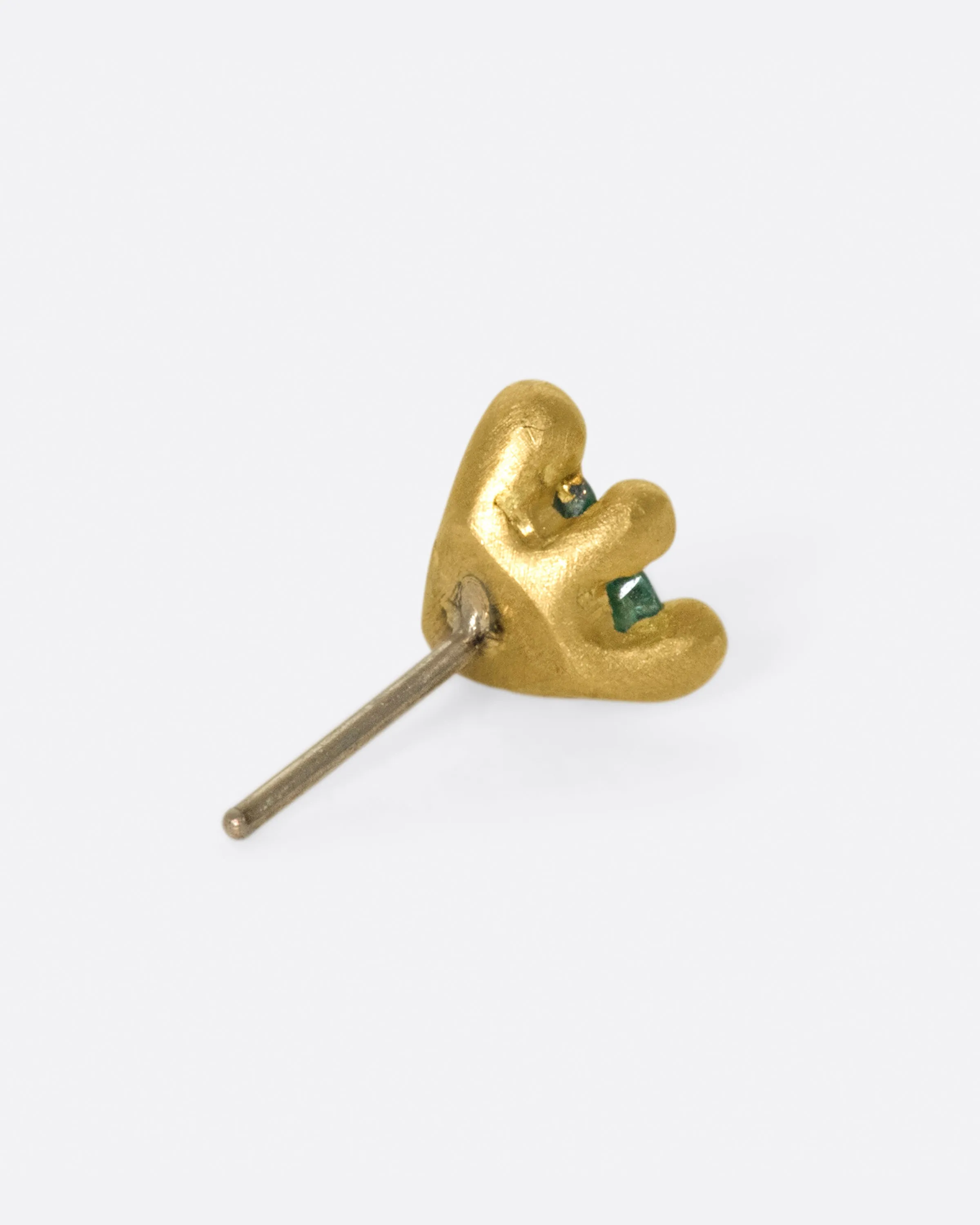 Emerald Trio Threadless Earring