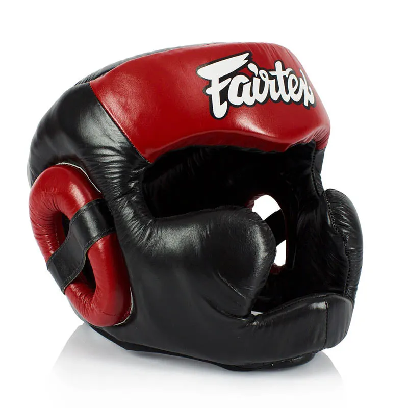 Fairtex HG13 Full Coverage Headguard Black/Red
