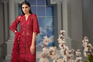 Fancy Designer Dress In Beutifull Red Color Model# C 1744