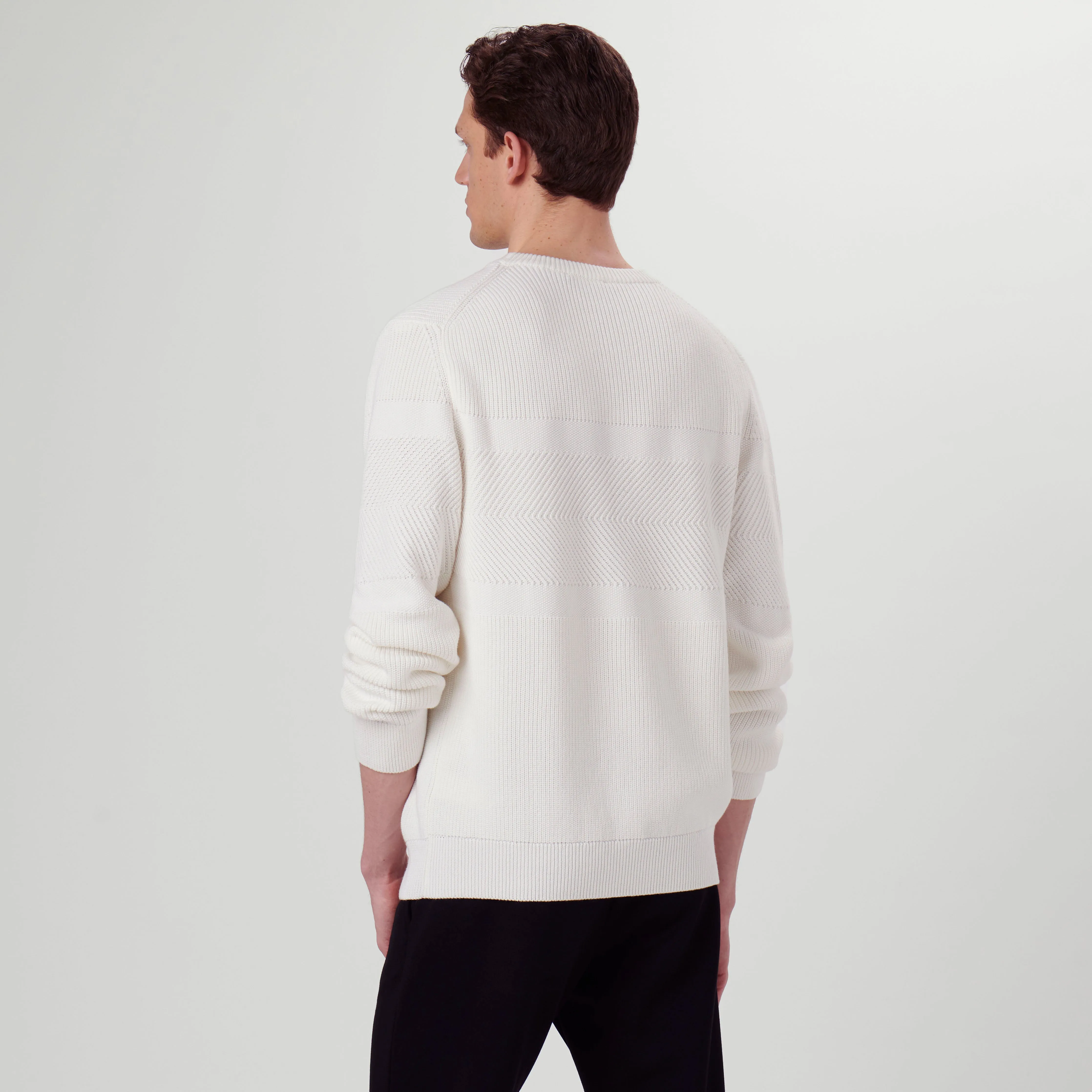 Fisherman Stitch Crew Neck Sweater