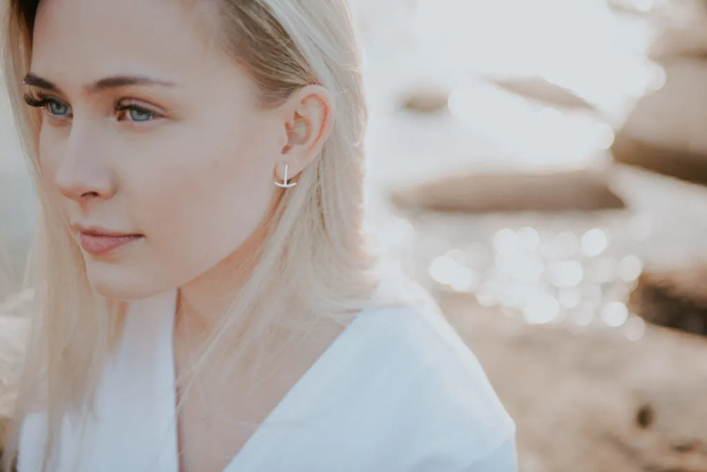 Fjellsmykke - Anchor Simple Silver Earrings