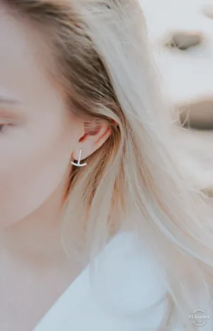 Fjellsmykke - Anchor Simple Silver Earrings