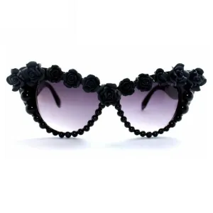 Floral Embellished Cat-Eye