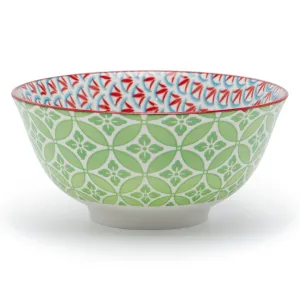 FLORAL MM EMBOSSED TILE CERAMIC BOWL (16×7.5 CM BIG)