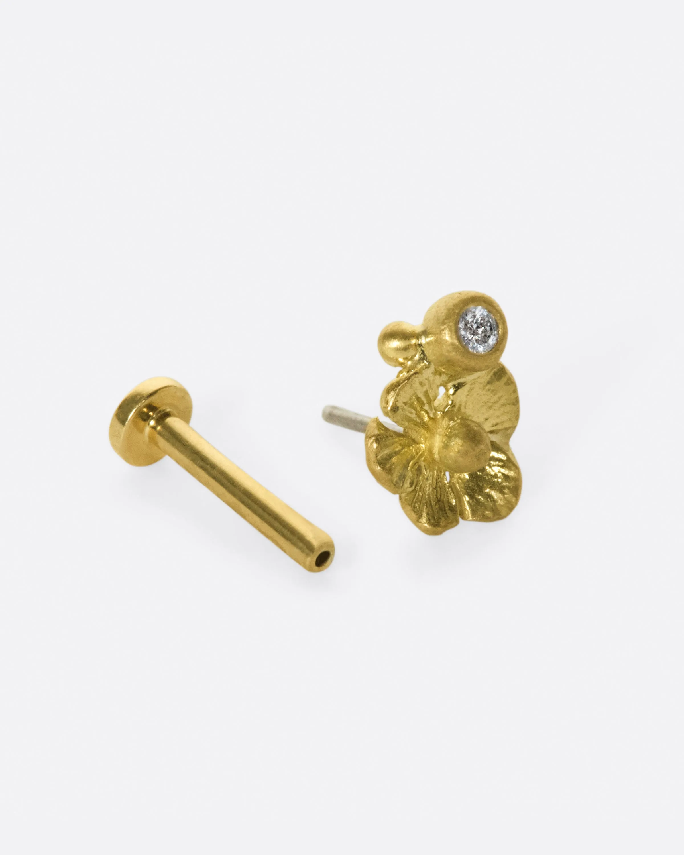 Flower Cluster Threadless Earring