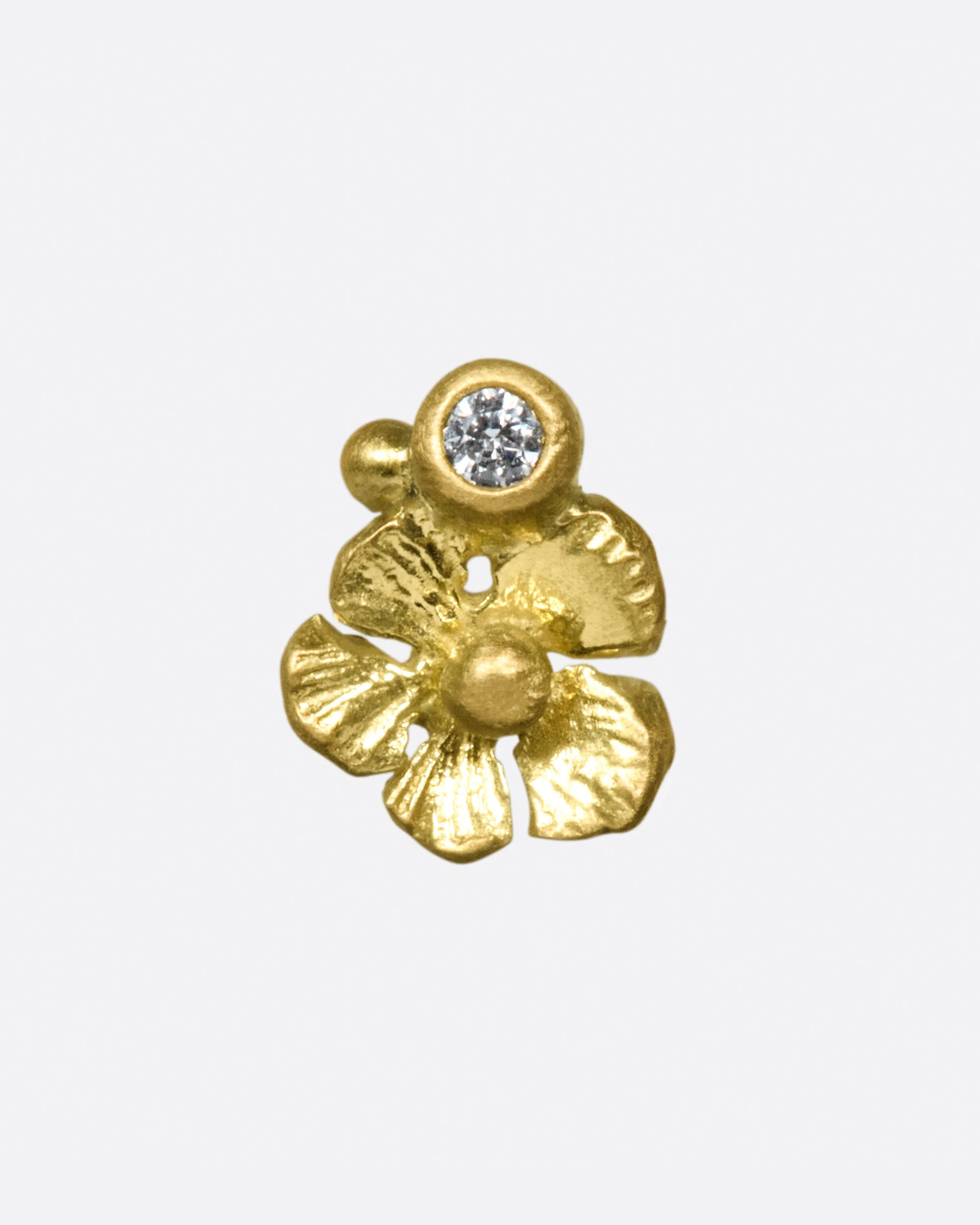 Flower Cluster Threadless Earring