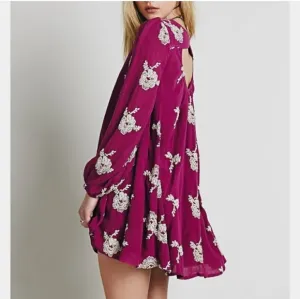 Free People Emma Trapeze Boho Festival Hippie Retro Cottage Romantic Dre…