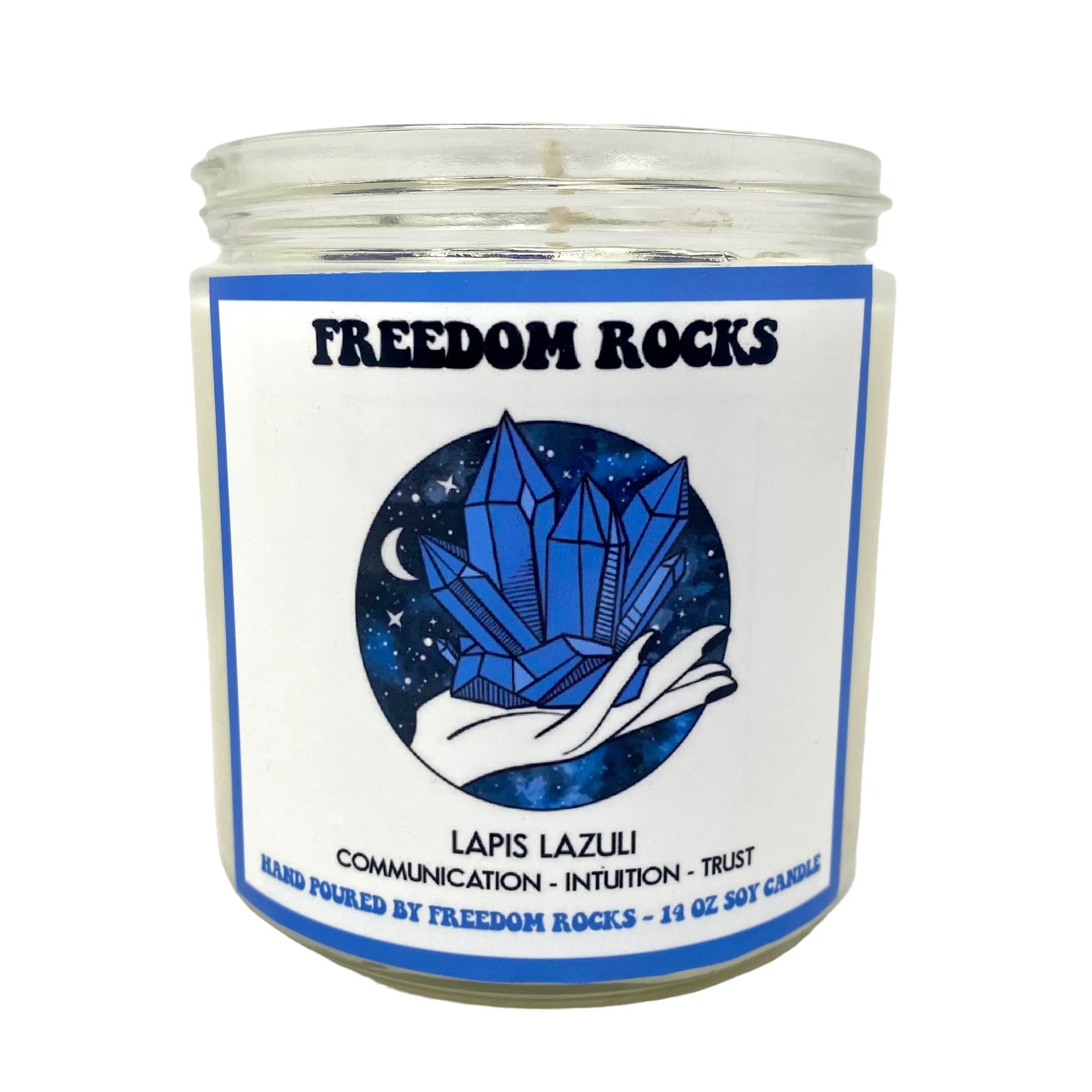 Freedom Rocks Crystal Adorned 14 Ounce Scented Soy Candle