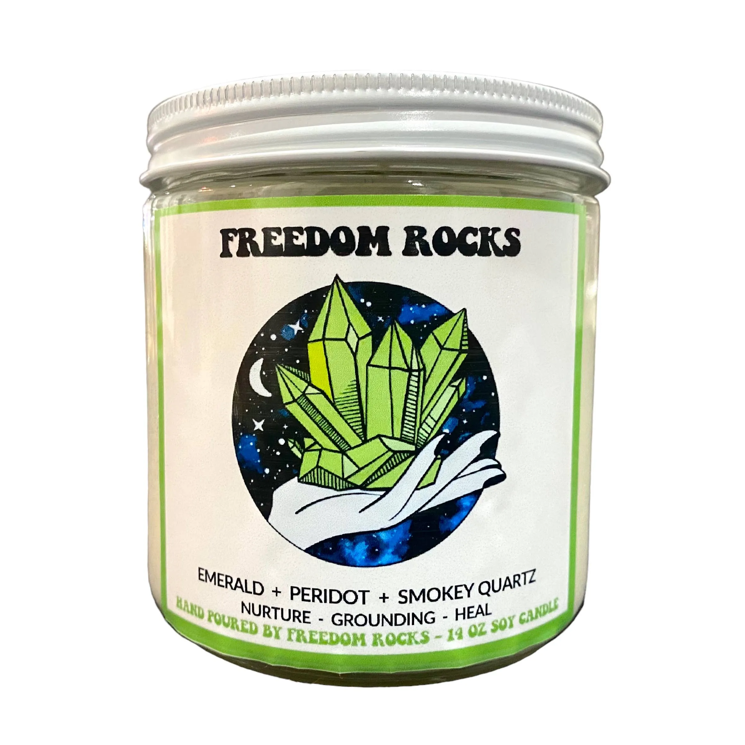 Freedom Rocks Crystal Adorned 14 Ounce Scented Soy Candle