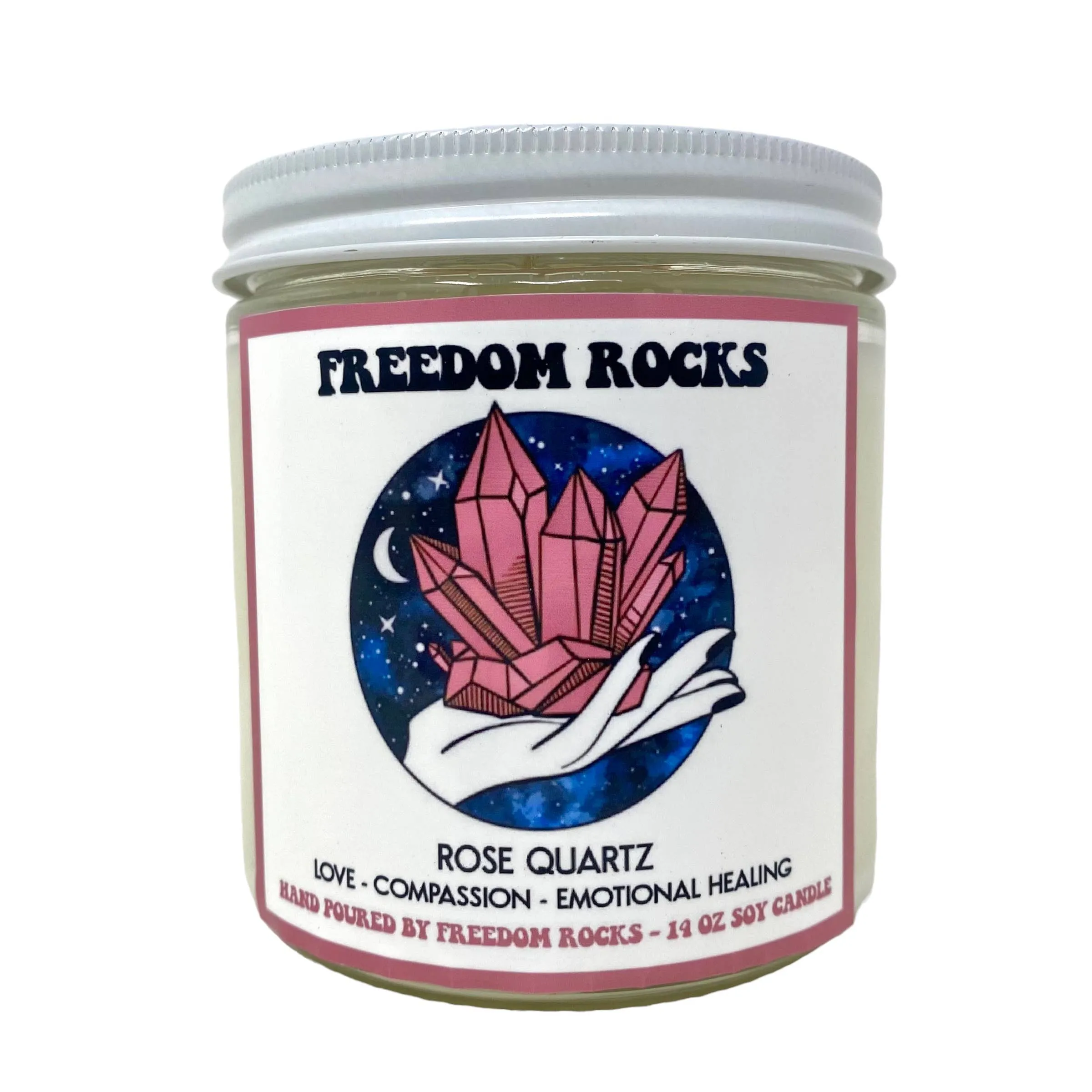 Freedom Rocks Crystal Adorned 14 Ounce Scented Soy Candle