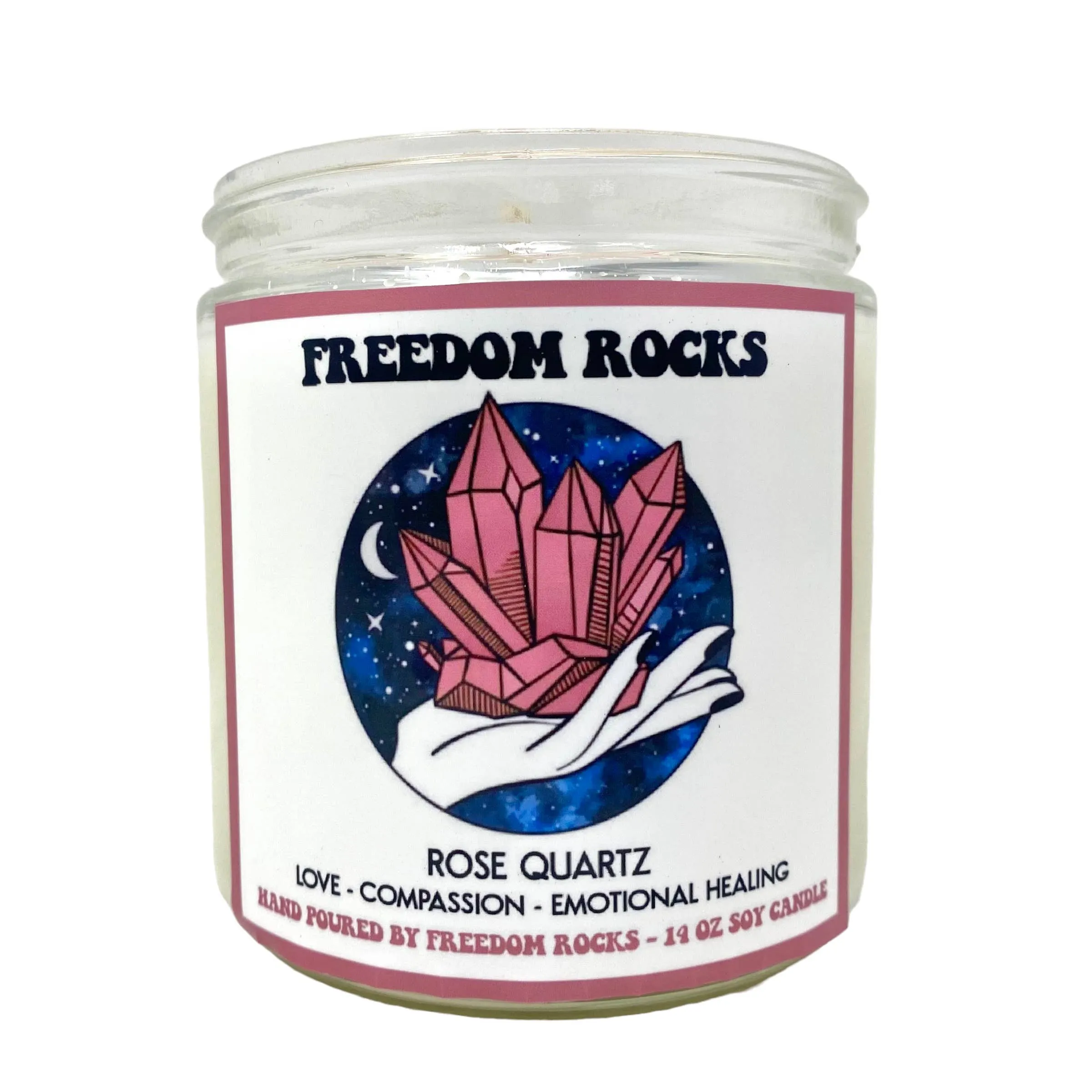 Freedom Rocks Crystal Adorned 14 Ounce Scented Soy Candle