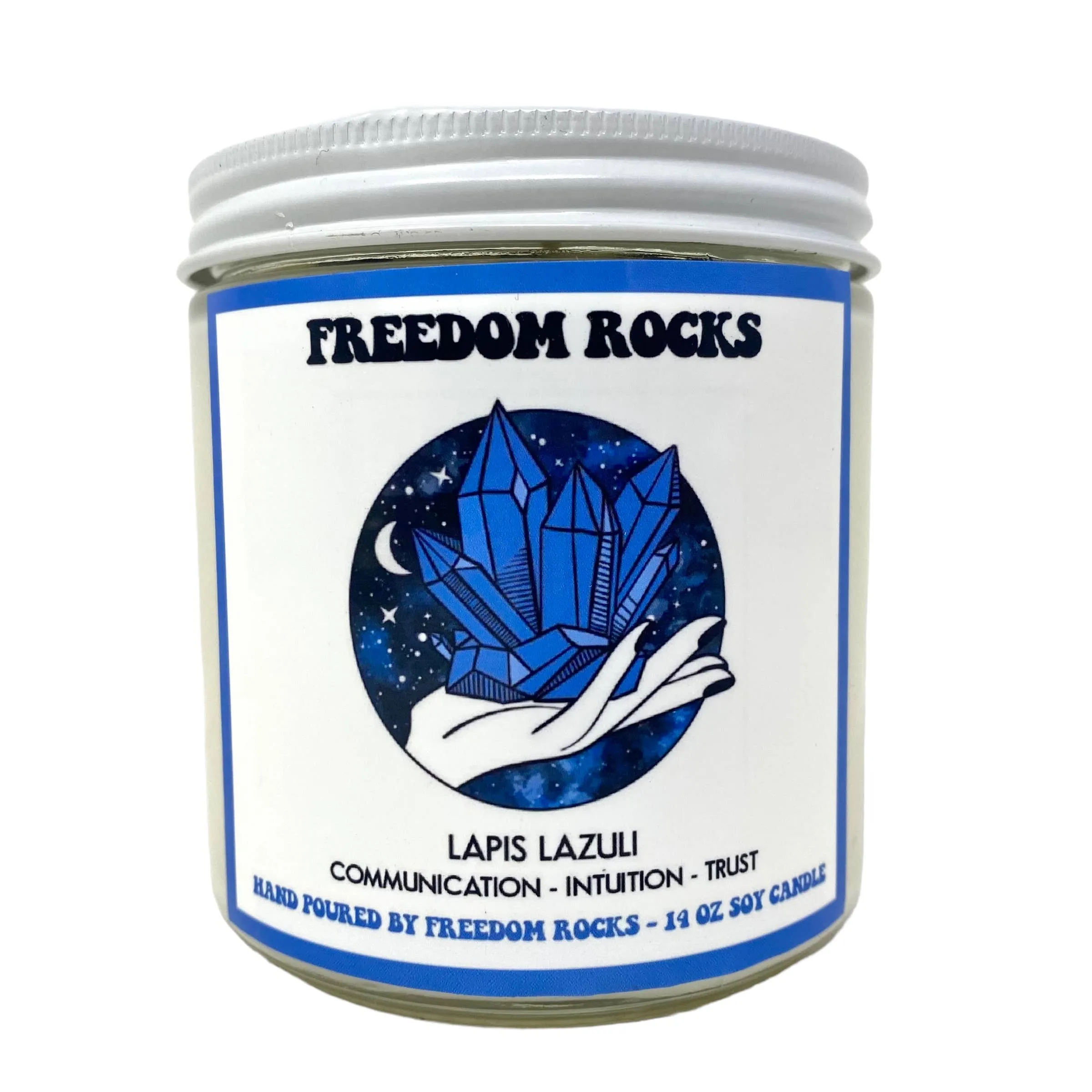 Freedom Rocks Crystal Adorned 14 Ounce Scented Soy Candle