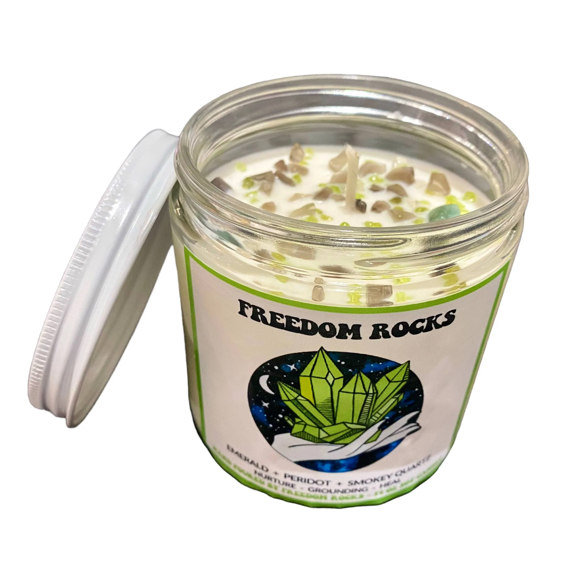 Freedom Rocks Crystal Adorned 14 Ounce Scented Soy Candle