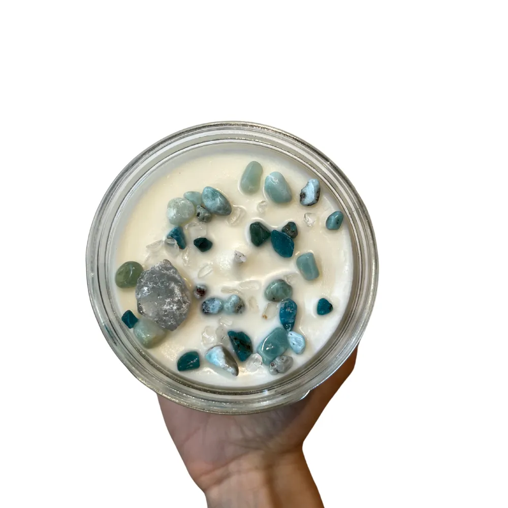 Freedom Rocks Crystal Adorned 14 Ounce Scented Soy Candle