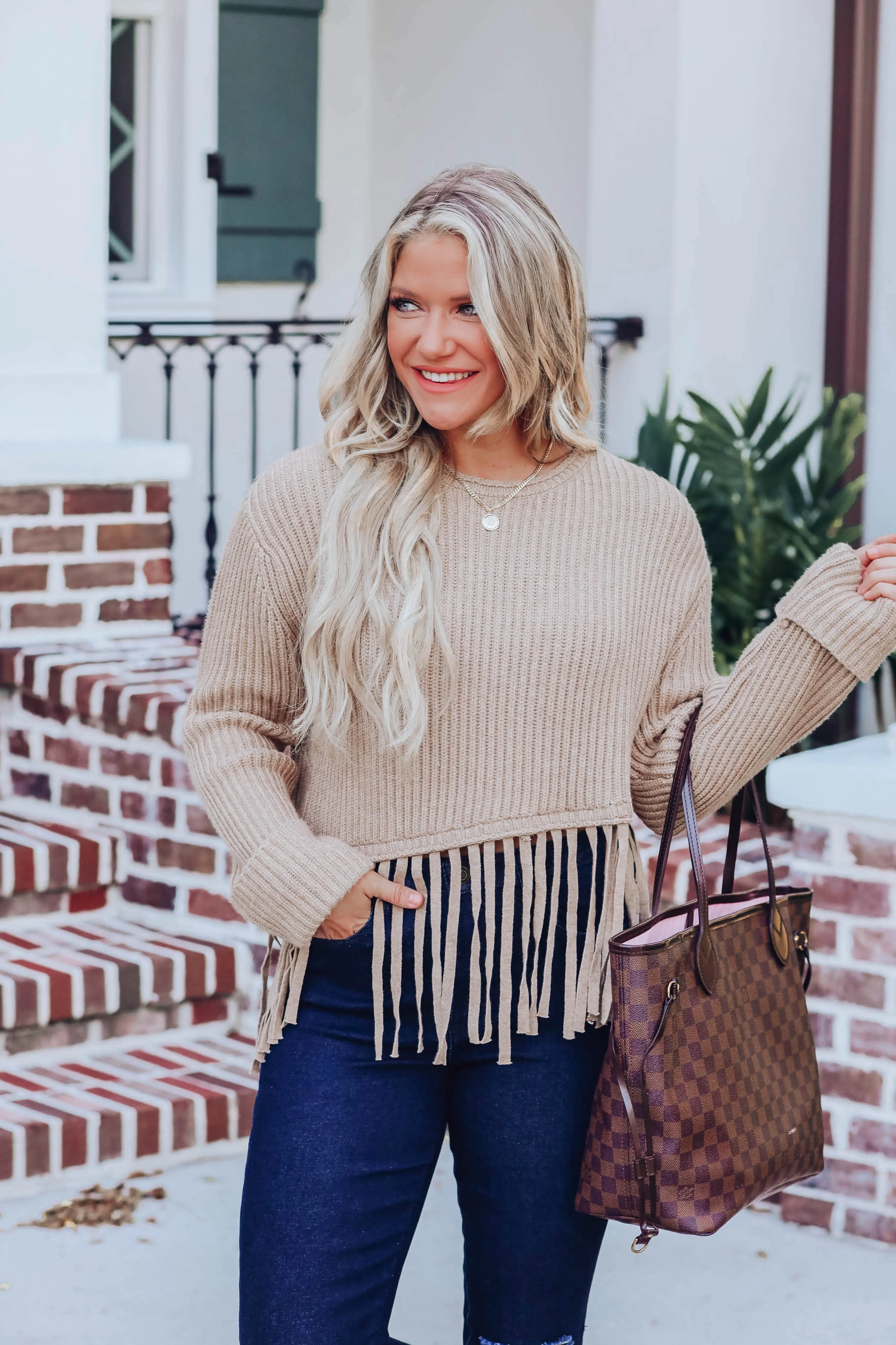 Freemont Fringe Asymmetrical Sweater