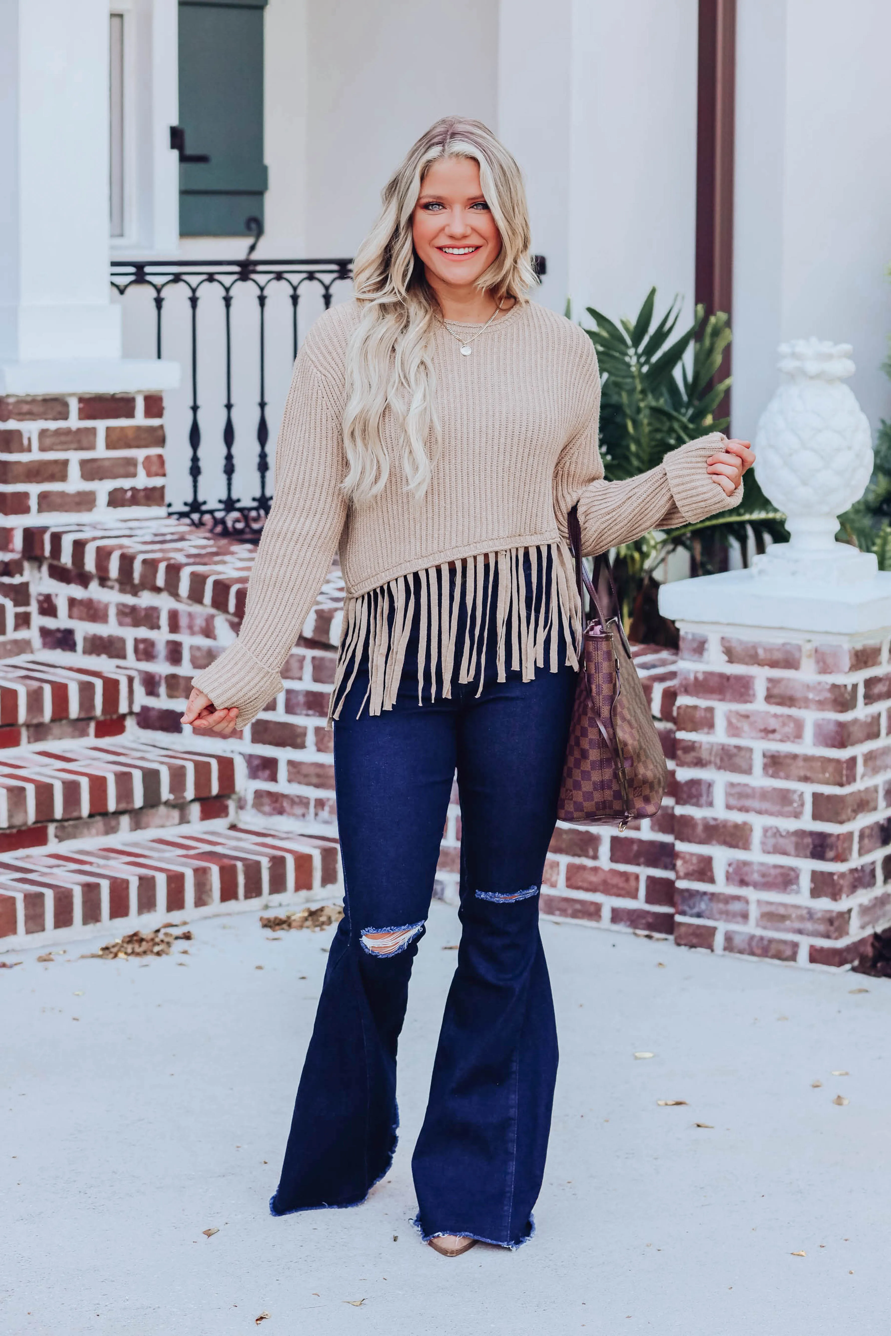 Freemont Fringe Asymmetrical Sweater
