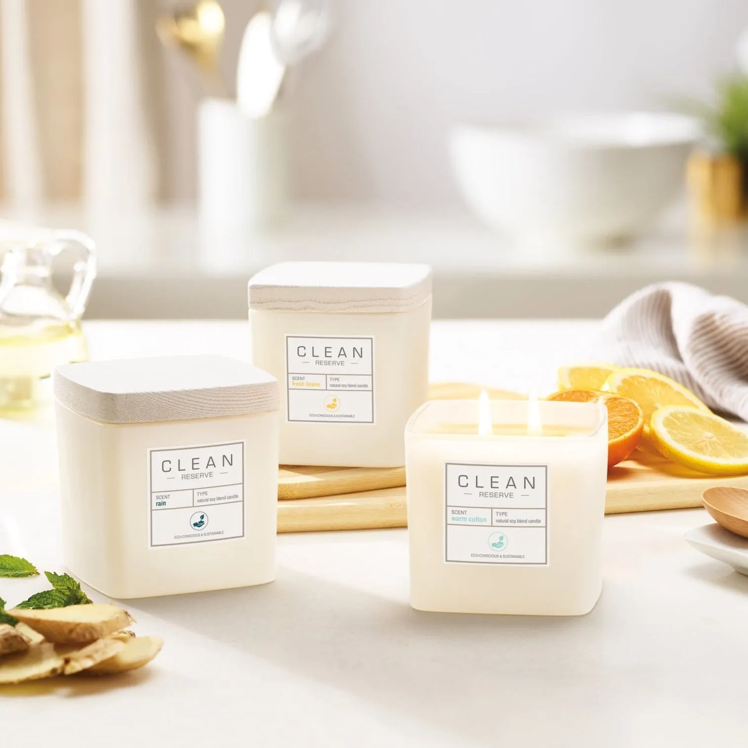 Fresh Linens Natural Soy Blend Candle