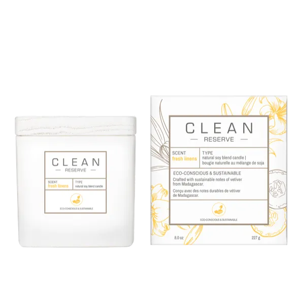 Fresh Linens Natural Soy Blend Candle
