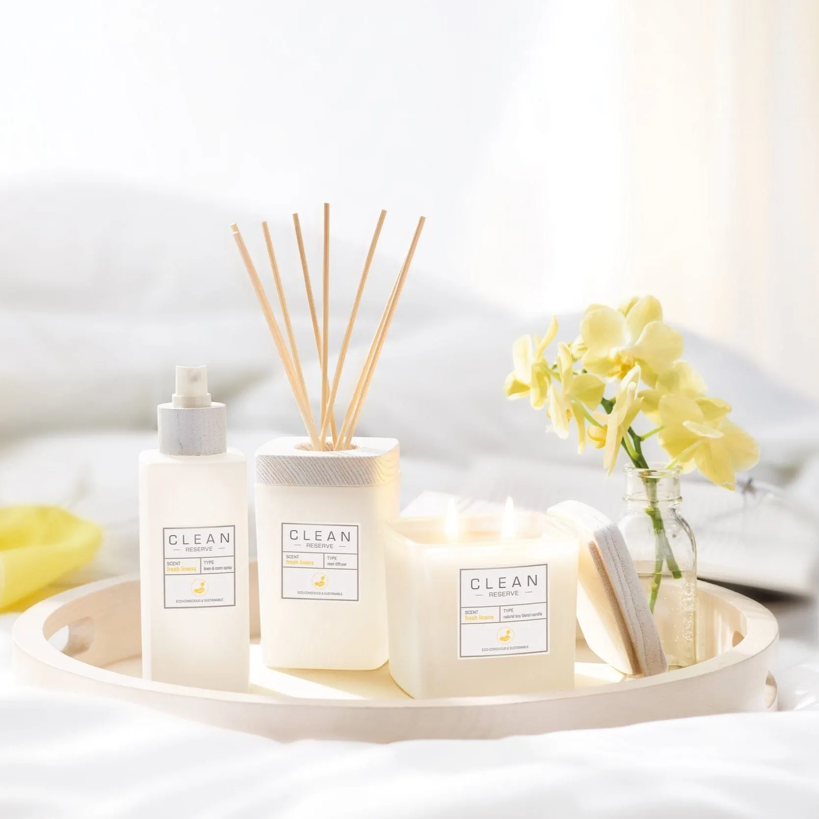 Fresh Linens Natural Soy Blend Candle