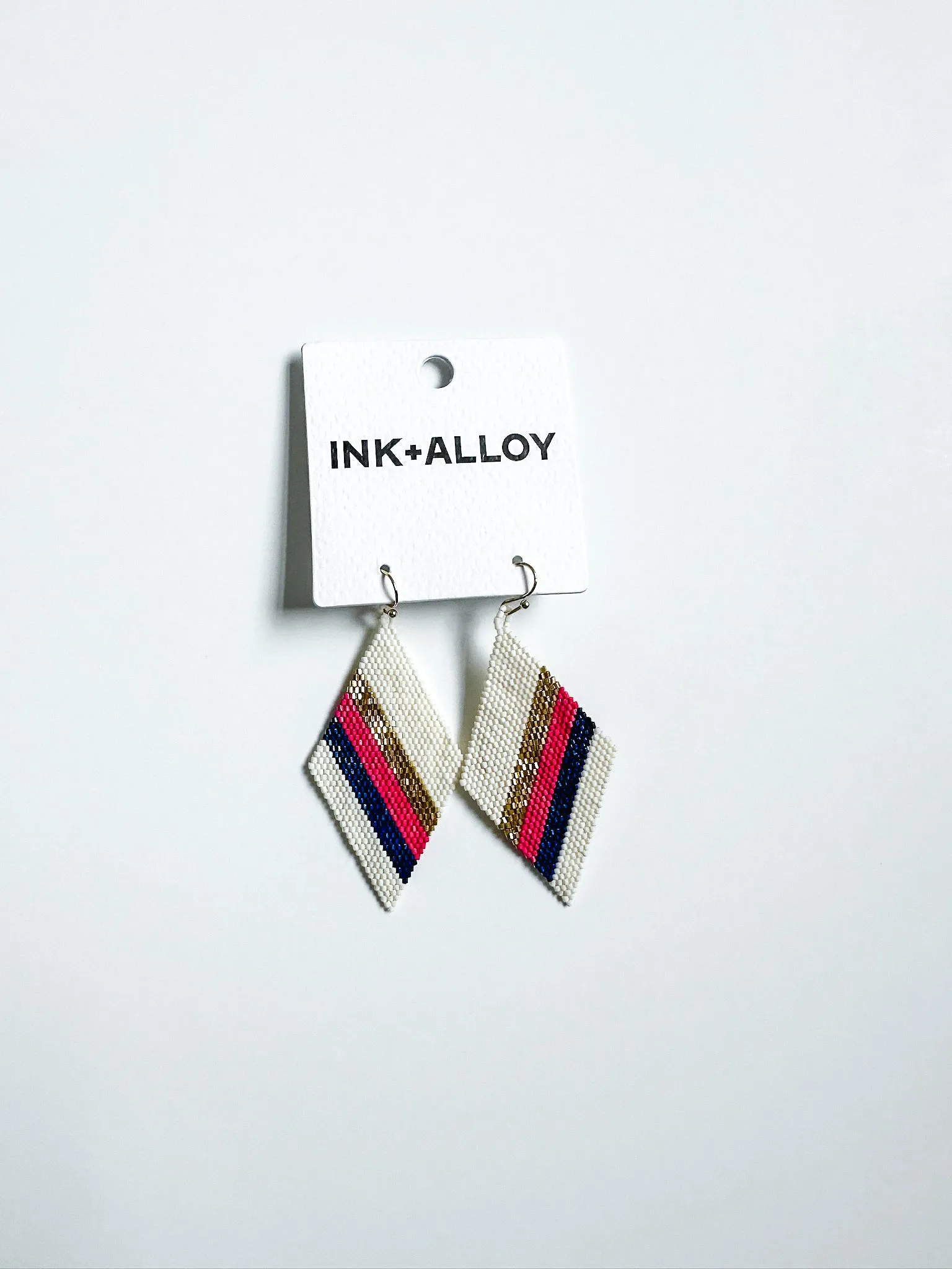 Frida Angled Stripe Beaded Earring