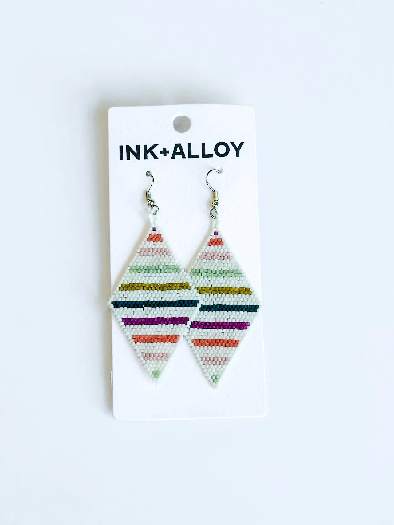 Frida Angled Stripe Beaded Earring