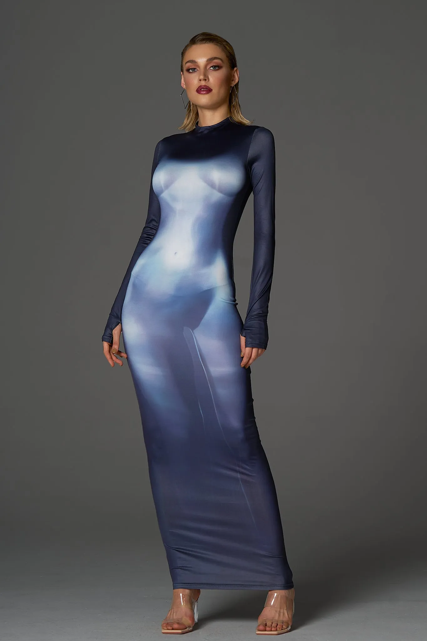 Gabrielle Slinky Holiday Maxi Dress